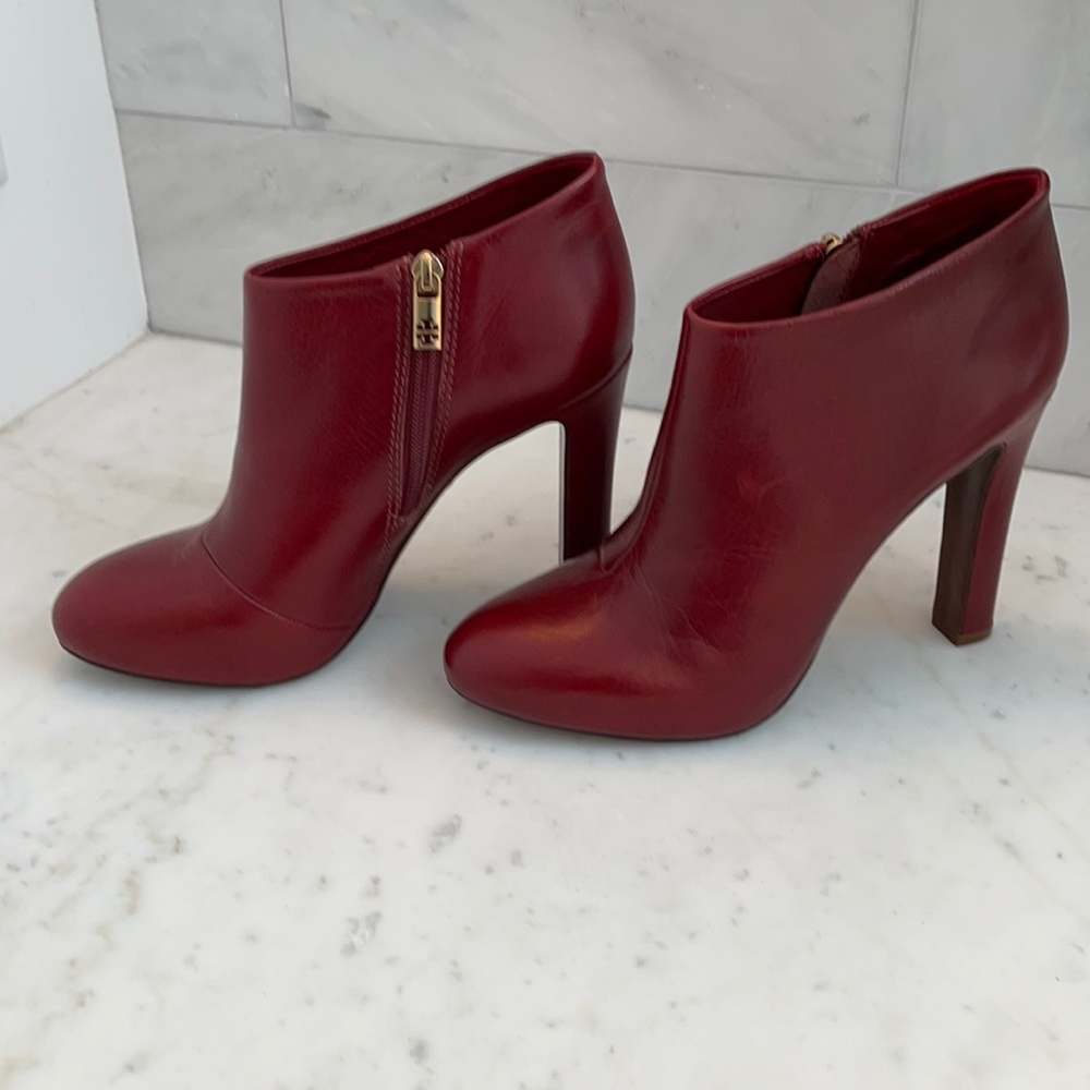 Tory Burch Never worn red leather heeled bootie